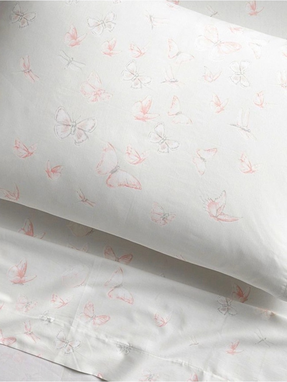 🦋Pottery Barn🦋 x Monique Lhuillier Ethereal Butterfly Twin Sateen Sheet Set